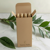 Boar Hair Bristle Bamboo Toothbrush (4 Pack)