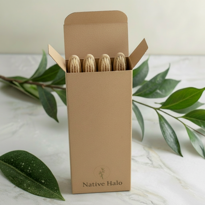 Boar Hair Bristle Bamboo Toothbrush (4 Pack)